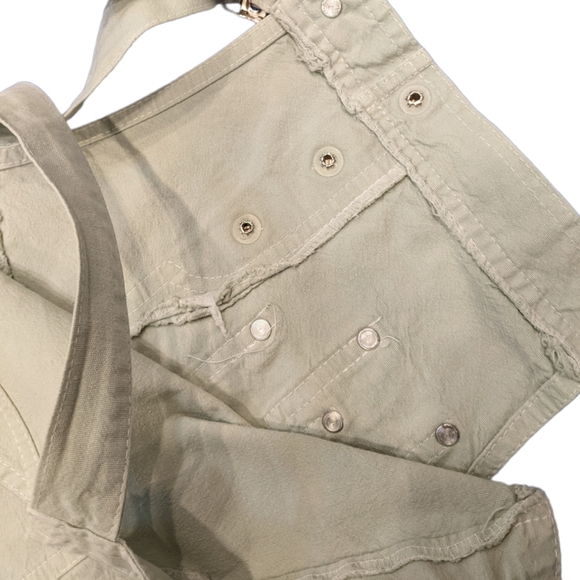 HUGO BOSS Light Green Denim Overall Retro 90s Style Dress/Jumper Skirt Size S/M - Picture 11 of 16